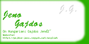 jeno gajdos business card